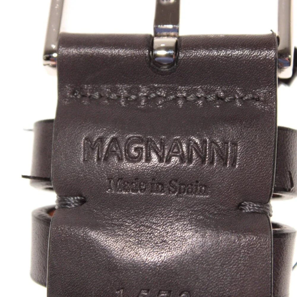 Magnanni NWT Braided Belt Size XL (US 44+) in Gray Knit / Leather Made in Spain